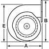 OEM Lower Blower Replacement with Rectangular Flange Size, 4-5/8″ x 3-1/2″